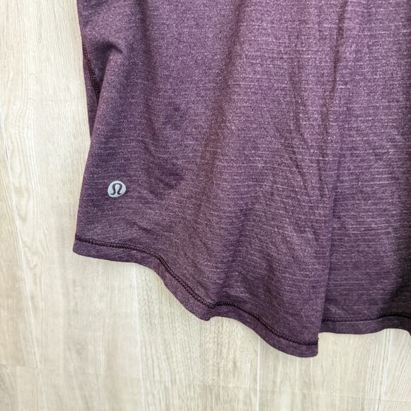 Lululemon Tank Top Women's Size 4 Back Opening Purple Cotton Scoop Neck Gym - Picture 4 of 10